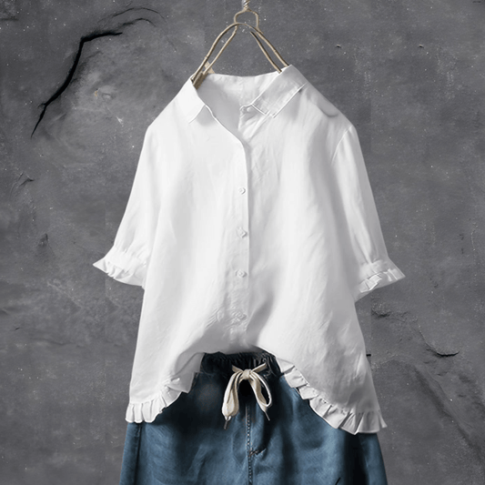 Ivyshape | Luxurious Linen Blouse