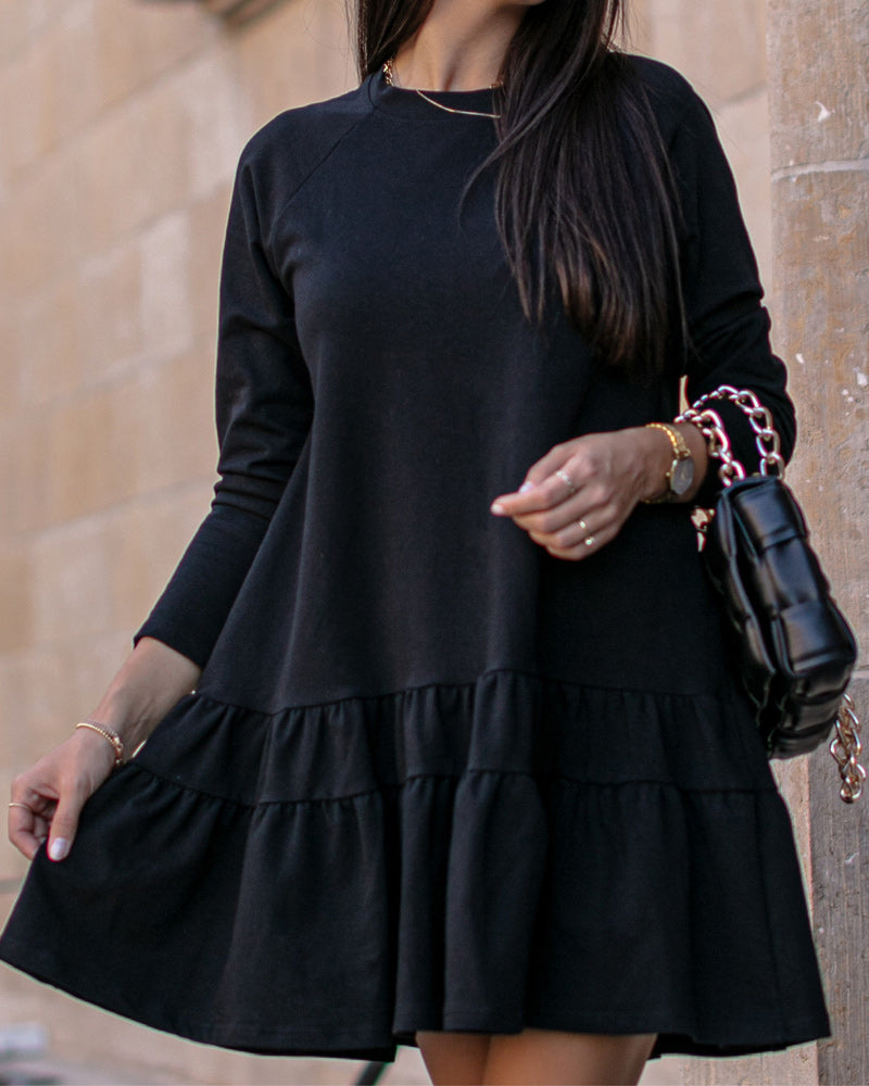 Summer Long Sleeve Ruffle Dress | Perfect for Casual Days