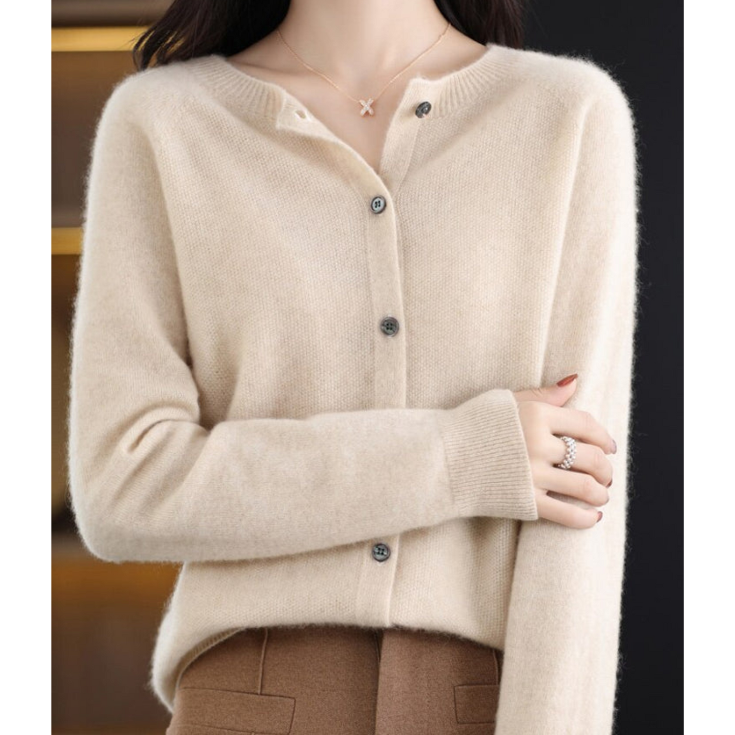 Ivyshape | Wool and Cashmere Cardigan