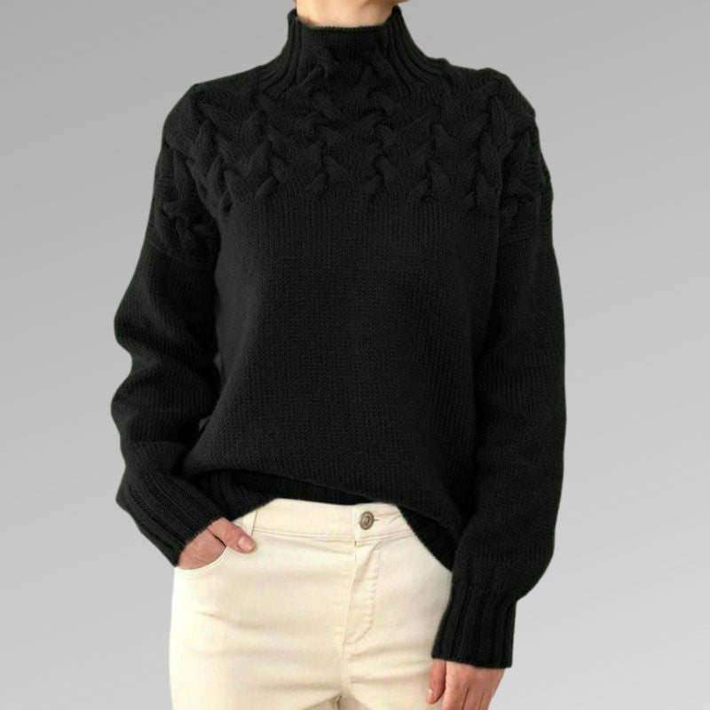 Ivyshape | Warm Stylish Knitted Turtleneck Jumper for Women