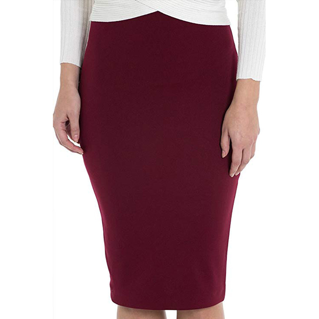 Ladies figure-hugging pencil skirt with high waist Ivyshape