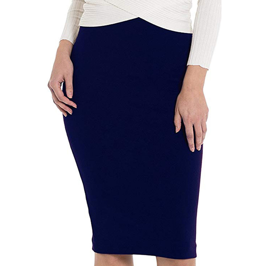 Ladies figure-hugging pencil skirt with high waist Ivyshape