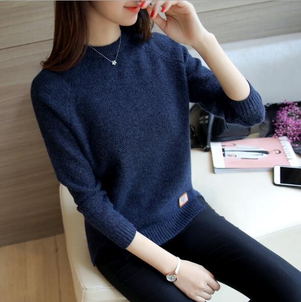 IvyShape | Versatile Korean Casual Long Sleeve Knit Top