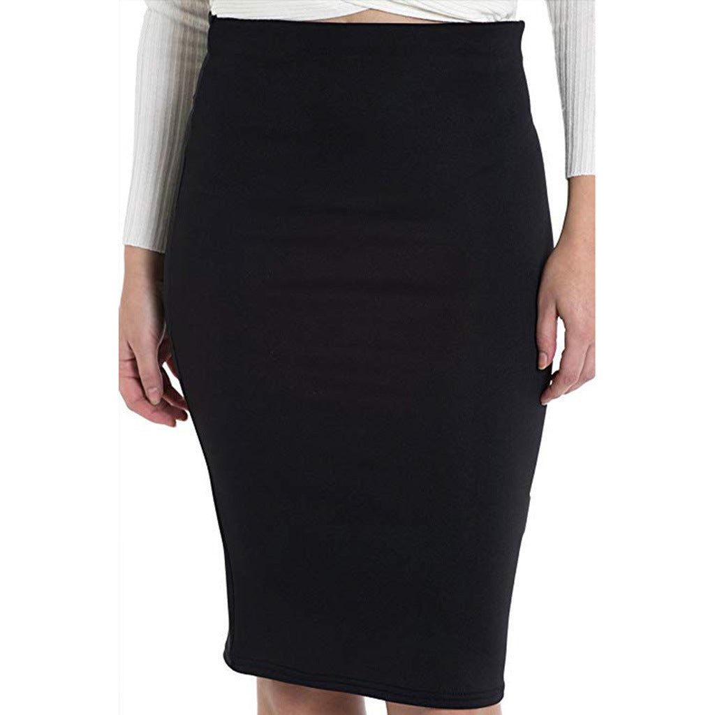 Ladies figure-hugging pencil skirt with high waist Ivyshape