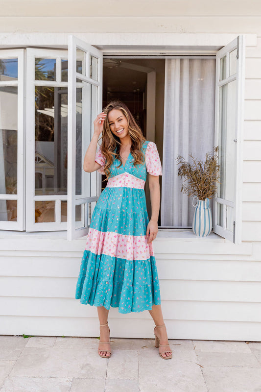 Freya Dress - Whimsical Teal