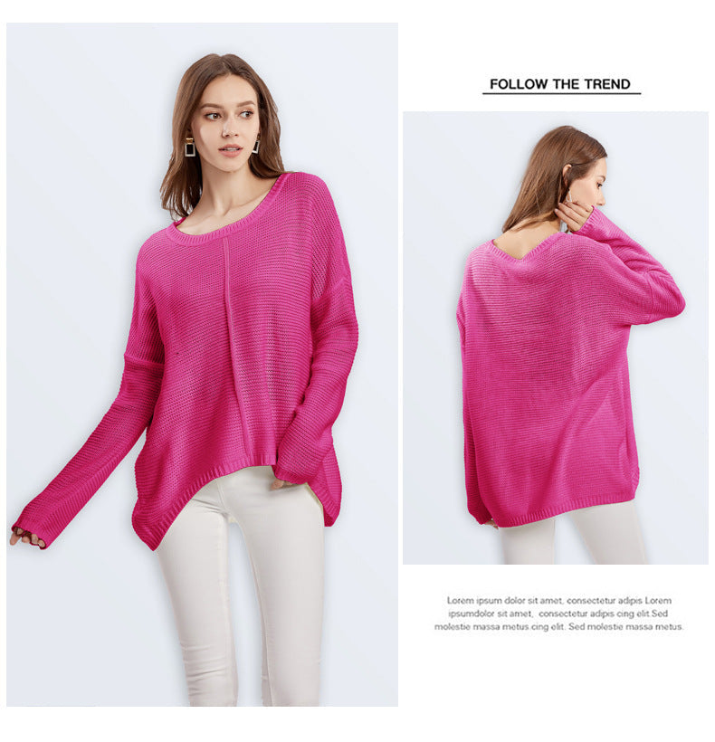 IvyShape | Solid Color Sweater Knitted Sweater