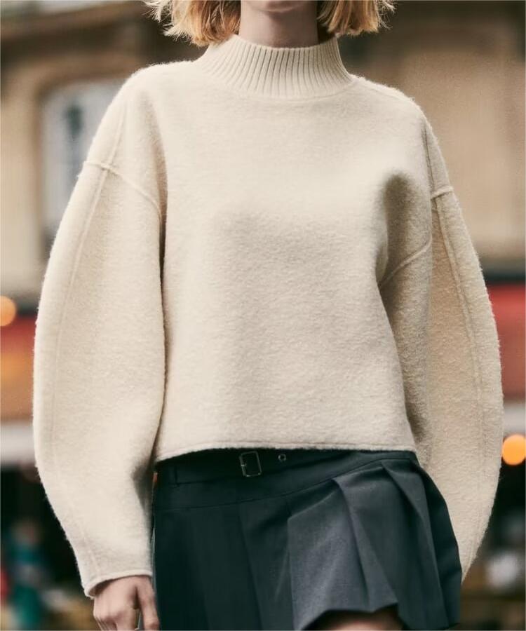 Ivyshape | Vegan Wool Blend Turtleneck Sweater