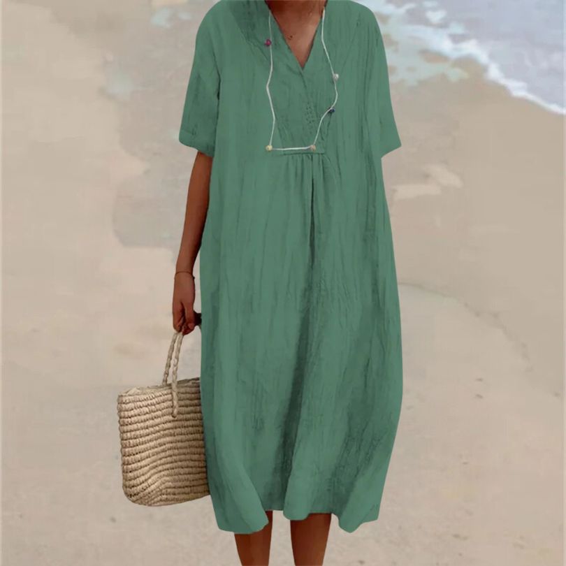 IvyShape | Comfortable dress made of linen