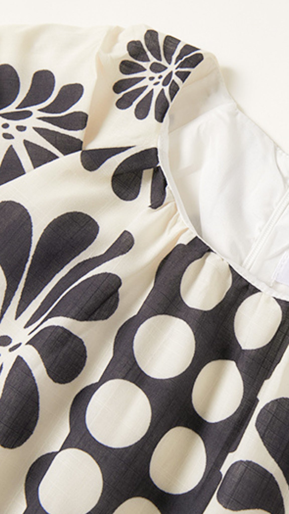 Black & White Contrast Printed Dress