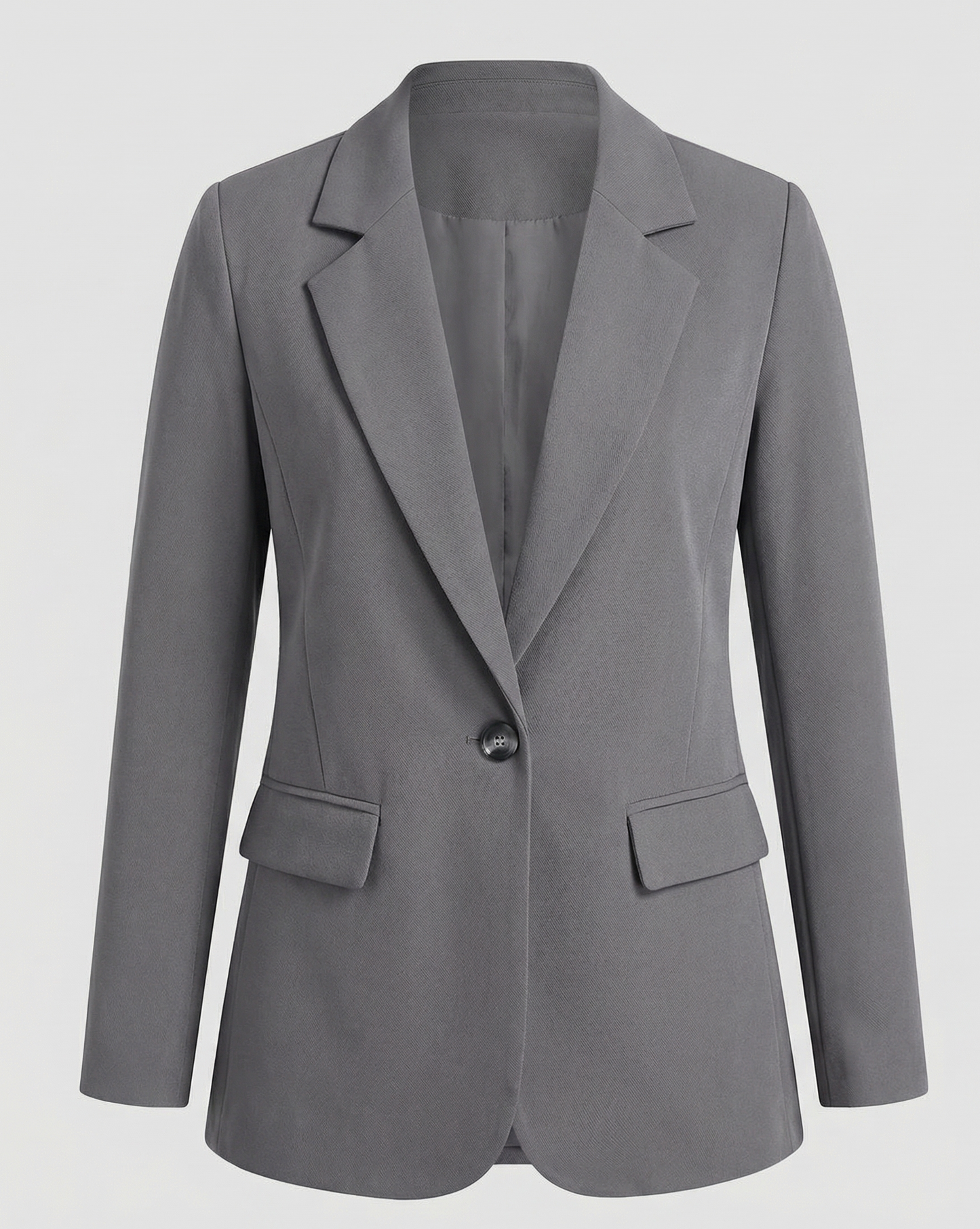 elegant blazer with tailored timeless fit and extended length