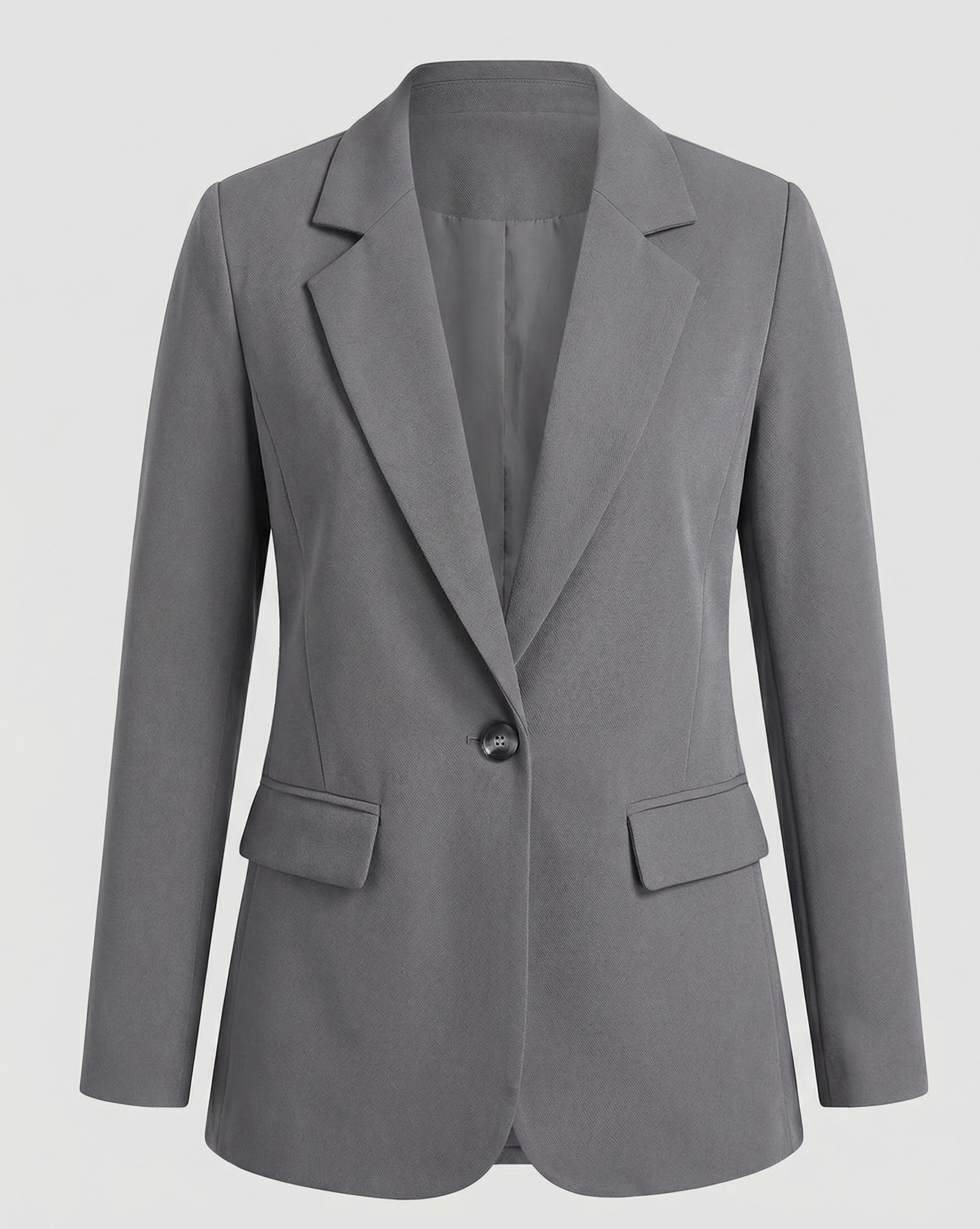 elegant blazer with tailored timeless fit and extended length