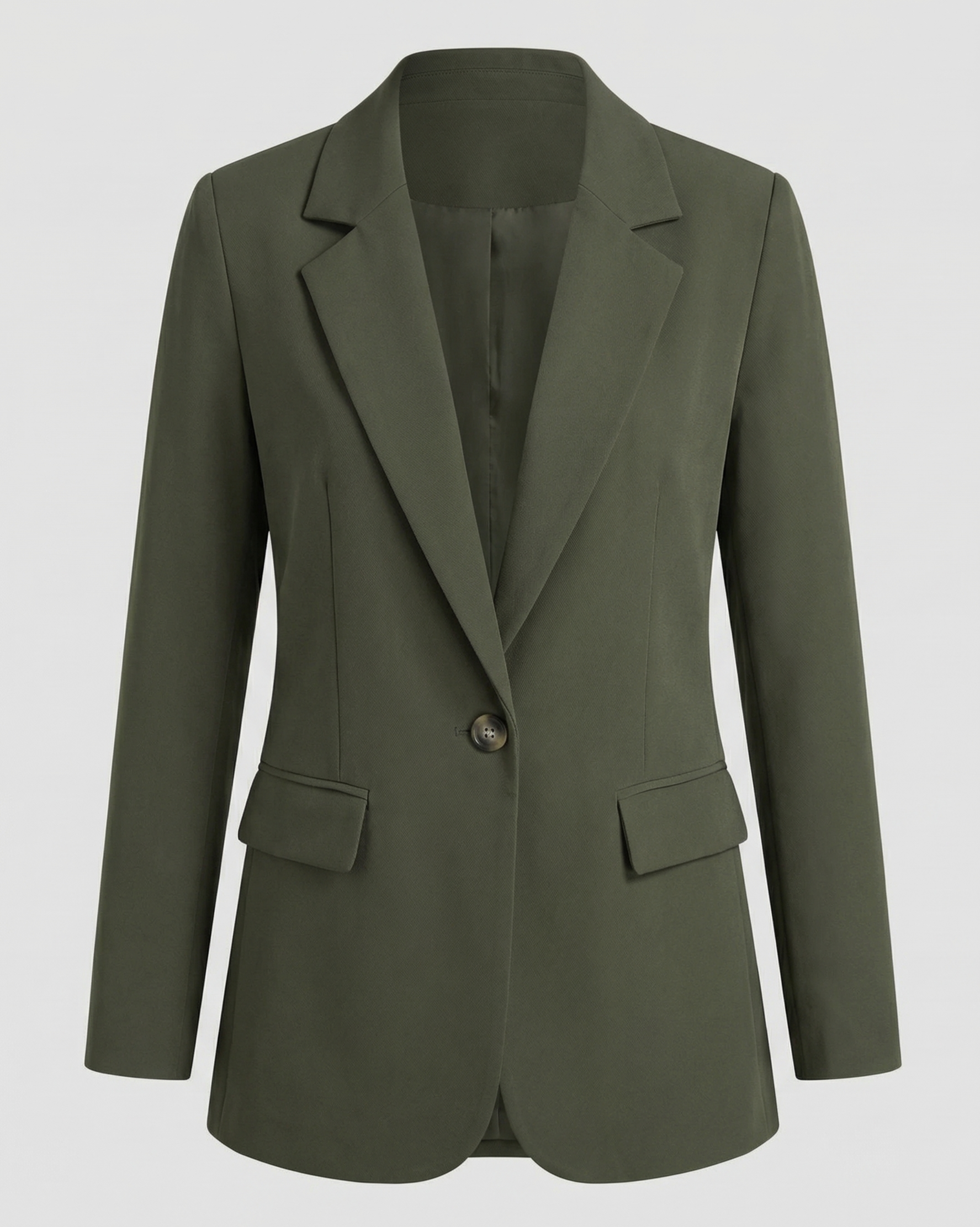elegant blazer with tailored timeless fit and extended length