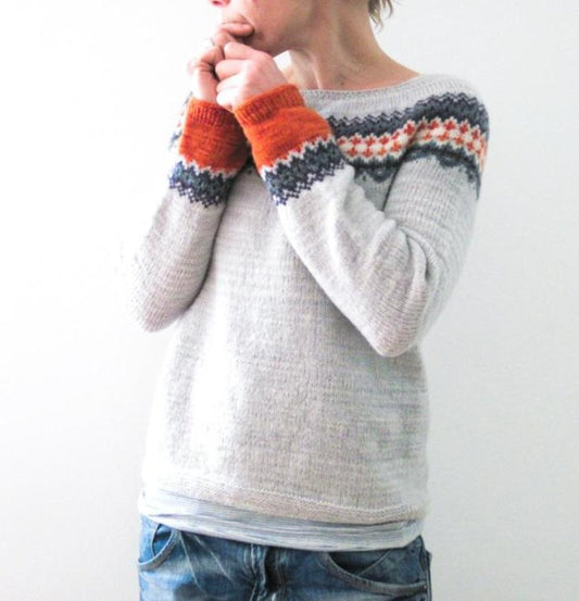 Ivyshape | Cozy Nordic Knitted Sweater