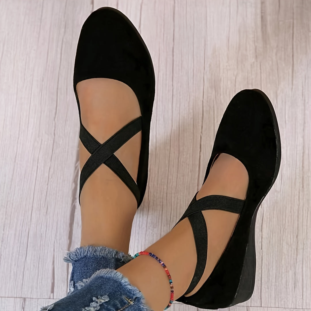 IvyShape | Comfortable Flat Wedges