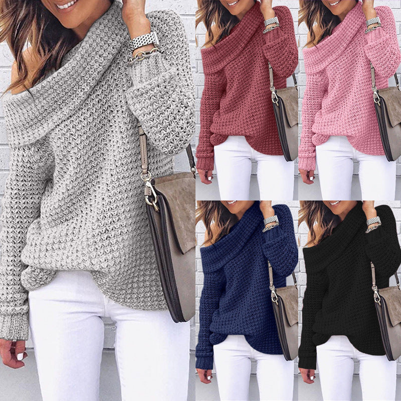 Women Stylish Sweater with Off Shoulder Design Ivyshape