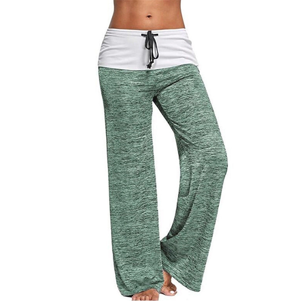 Women's Loose Sports Pants with Elastic Waistband and Drawstring Ivyshape
