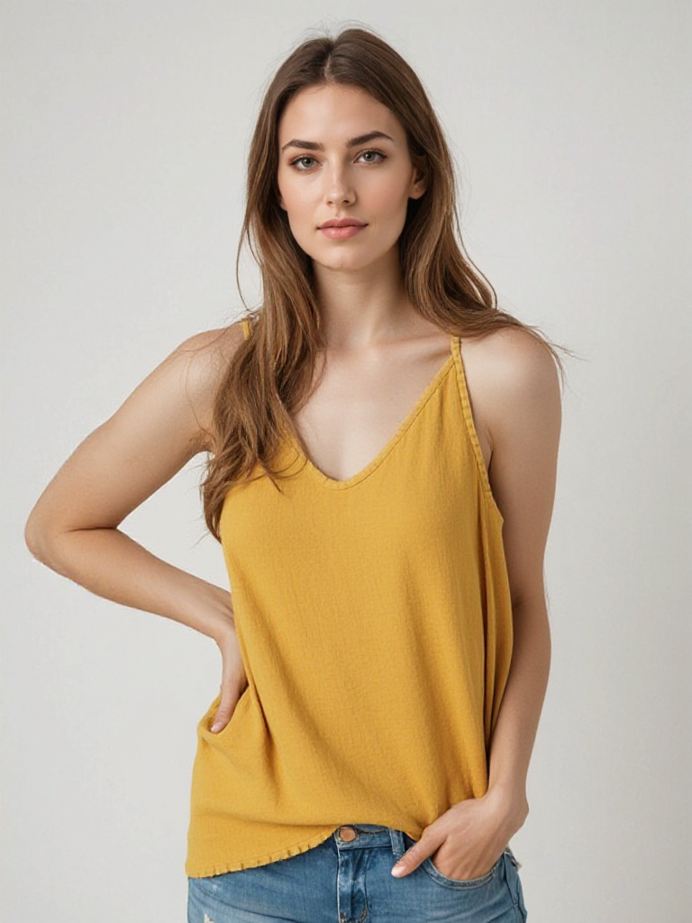 IvyShape | Airy Long Top Made of Linen for Women