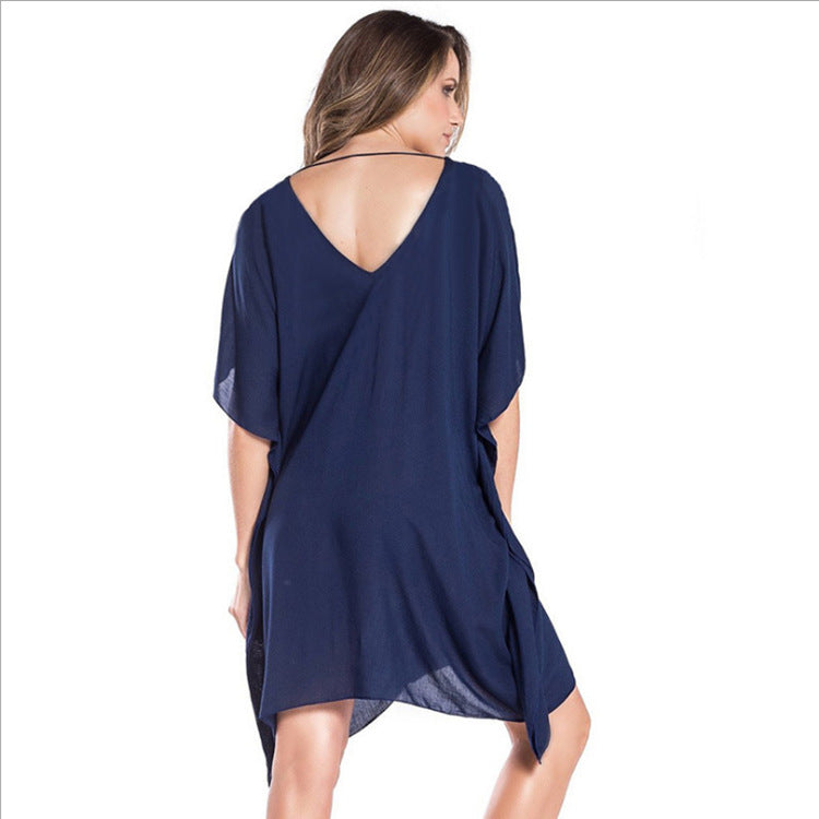 Women's beach kaftan with intricate embroidery and airy cut Ivyshape