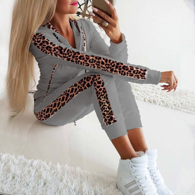 Ivyshape | Leopard Print Contrast Suit