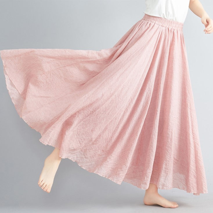 Women's maxi skirt with flowing cut and elastic waistband Ivyshape
