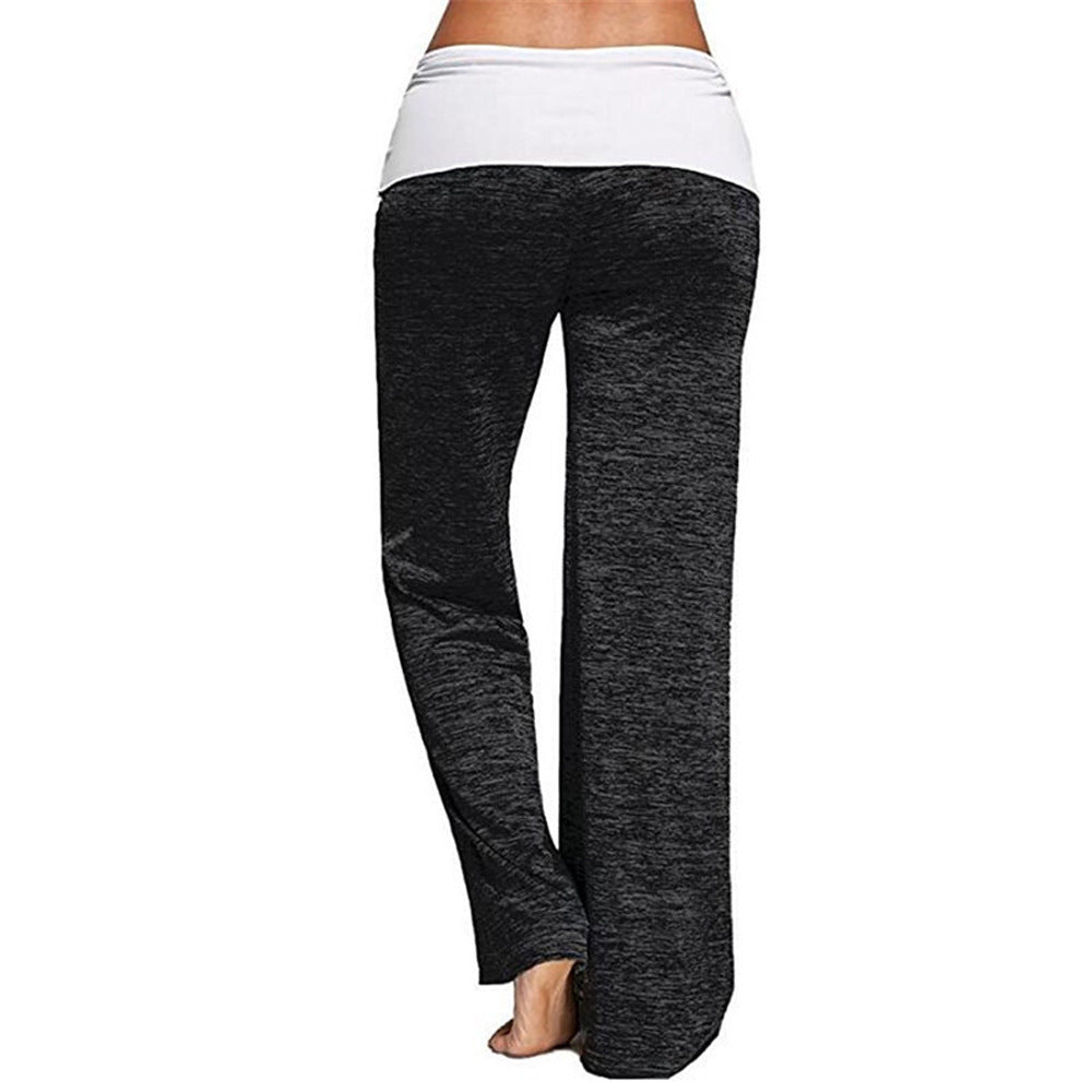 Women's Loose Sports Pants with Elastic Waistband and Drawstring Ivyshape