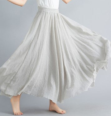 Women's maxi skirt with flowing cut and elastic waistband Ivyshape