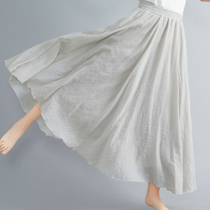 Women's maxi skirt with flowing cut and elastic waistband Ivyshape