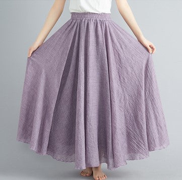 Women's maxi skirt with flowing cut and elastic waistband Ivyshape
