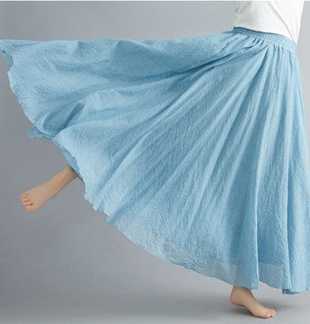 Women's maxi skirt with flowing cut and elastic waistband Ivyshape