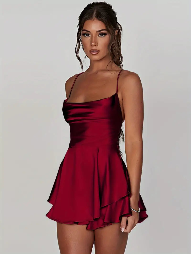 Ivyshape | Silk Cocktail Dress Alluring