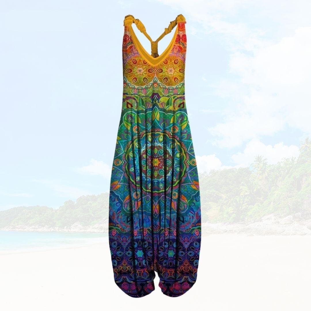 Ivyshape | Women's Beach Cool Jumpsuit Printed