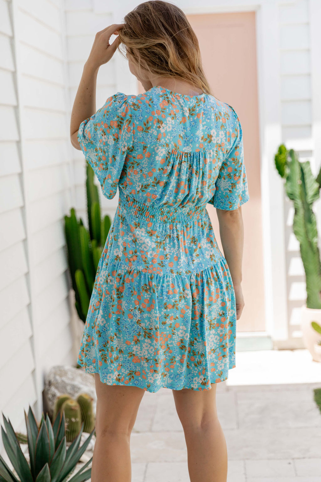 Macy Dress - Celeste Blue