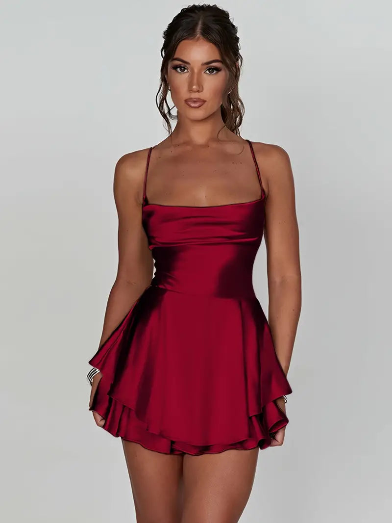 Ivyshape | Silk Cocktail Dress Alluring