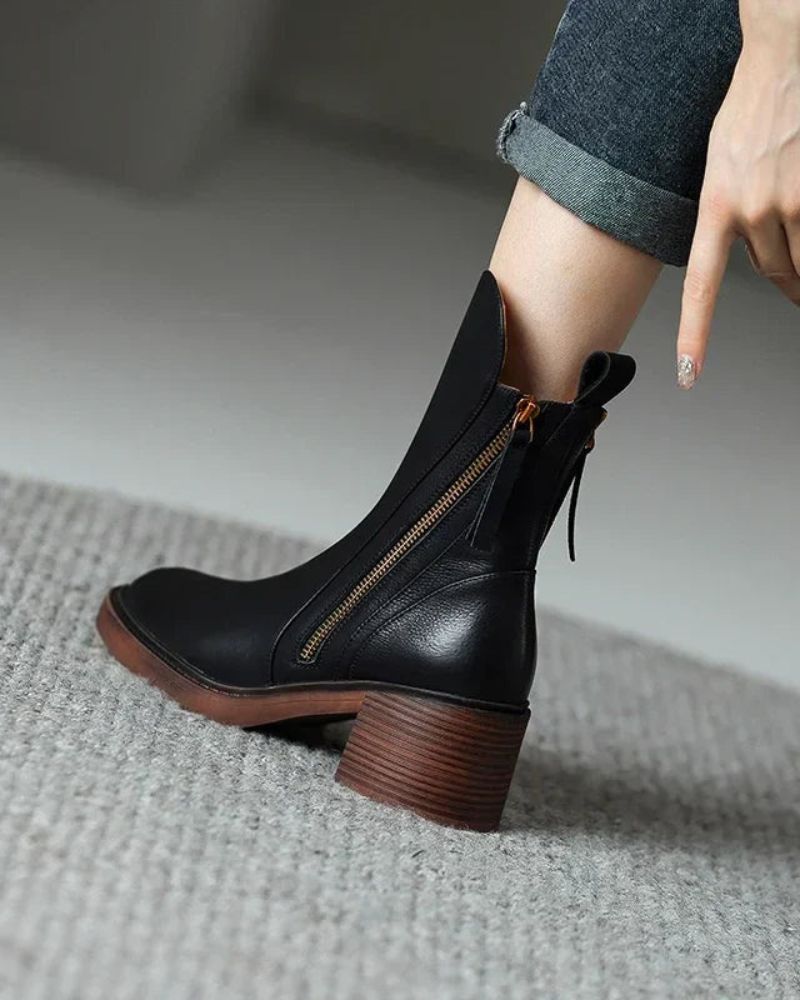 Ivyshape | Leather Ankle Boots