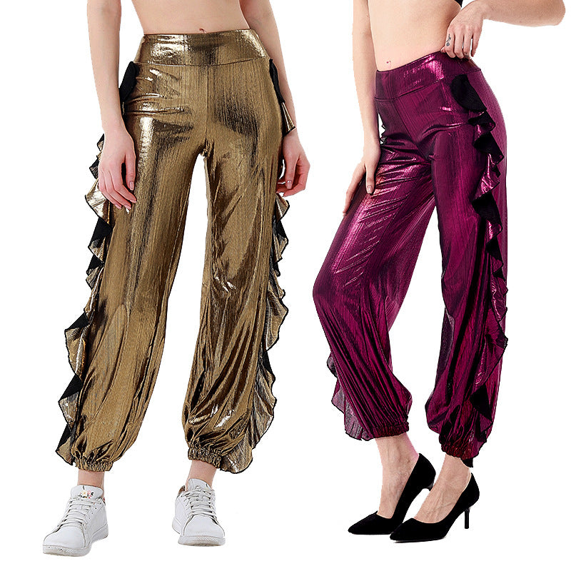 Ladies elegant and chic ruffle pants Ivyshape
