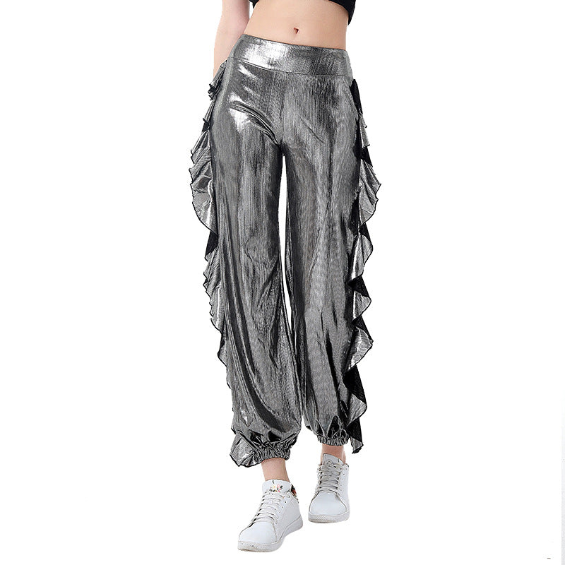 Ladies elegant and chic ruffle pants Ivyshape