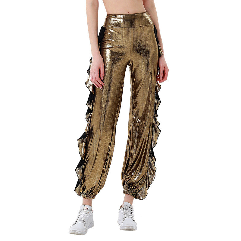 Ladies elegant and chic ruffle pants Ivyshape