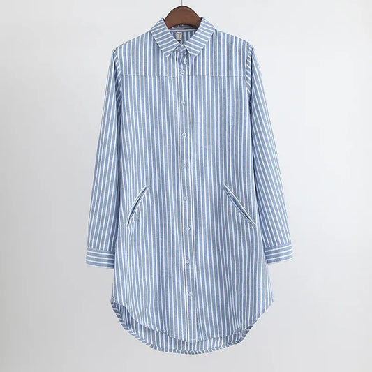 Ivyshape | Women's Plus Size Striped Blouse