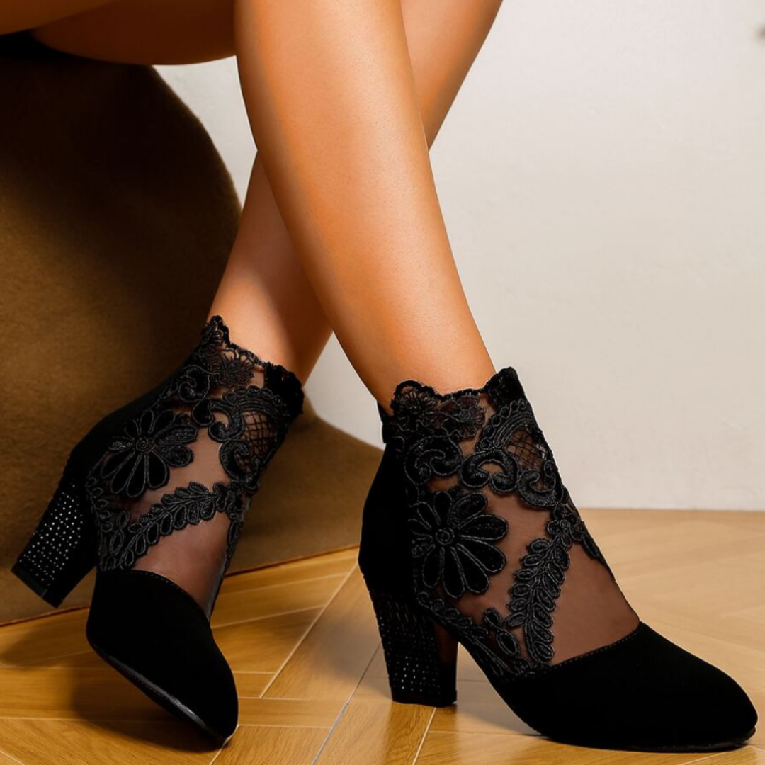 Ivyshape | Embroidered High Heel Boots Trendy Footwear