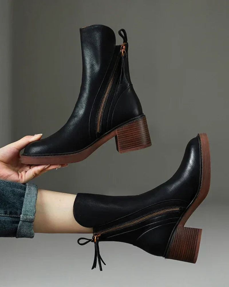 Ivyshape | Leather Ankle Boots