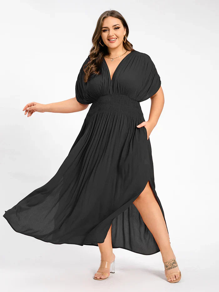 Ivyshape | Women's Chiffon Long Dress Side Slit