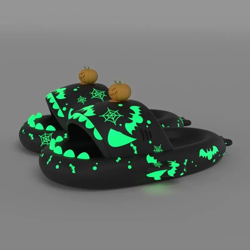 Creative Luminous Shark Slippers for Women