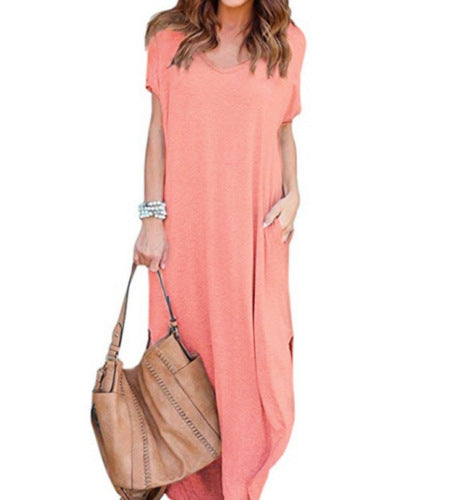 Women Knot Casual Maxi Dress Ivyshape