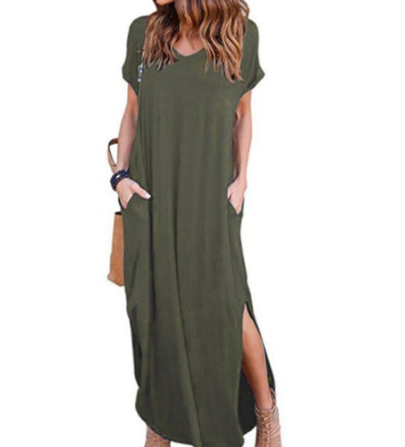 Women Knot Casual Maxi Dress Ivyshape