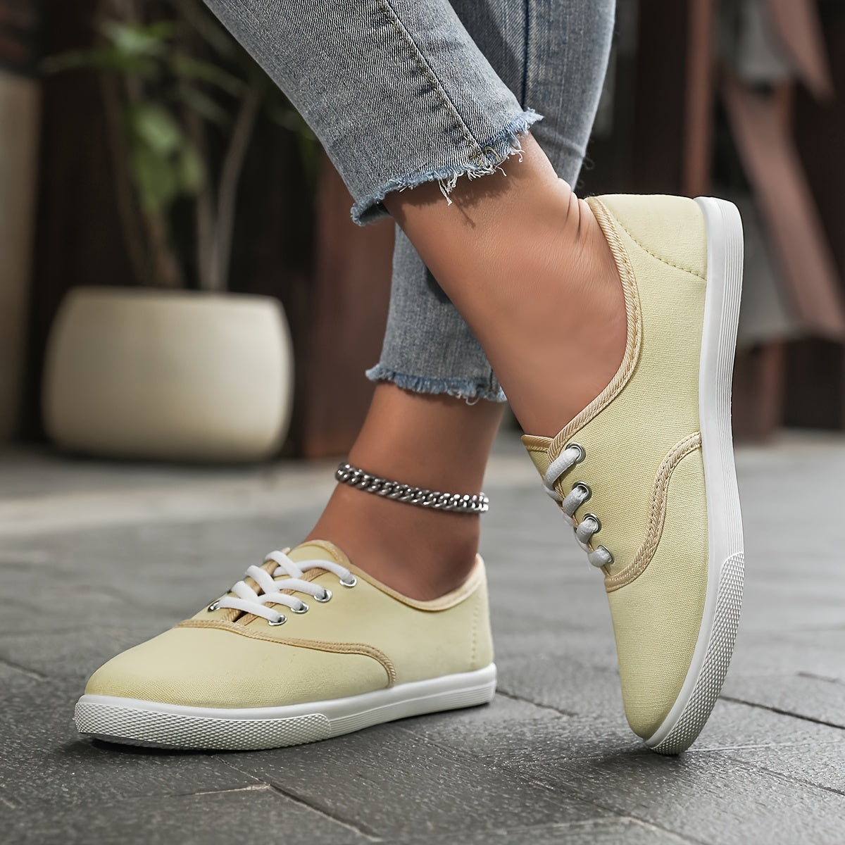 Ivyshape | Women's Chic Canvas Sneakers Lightweight