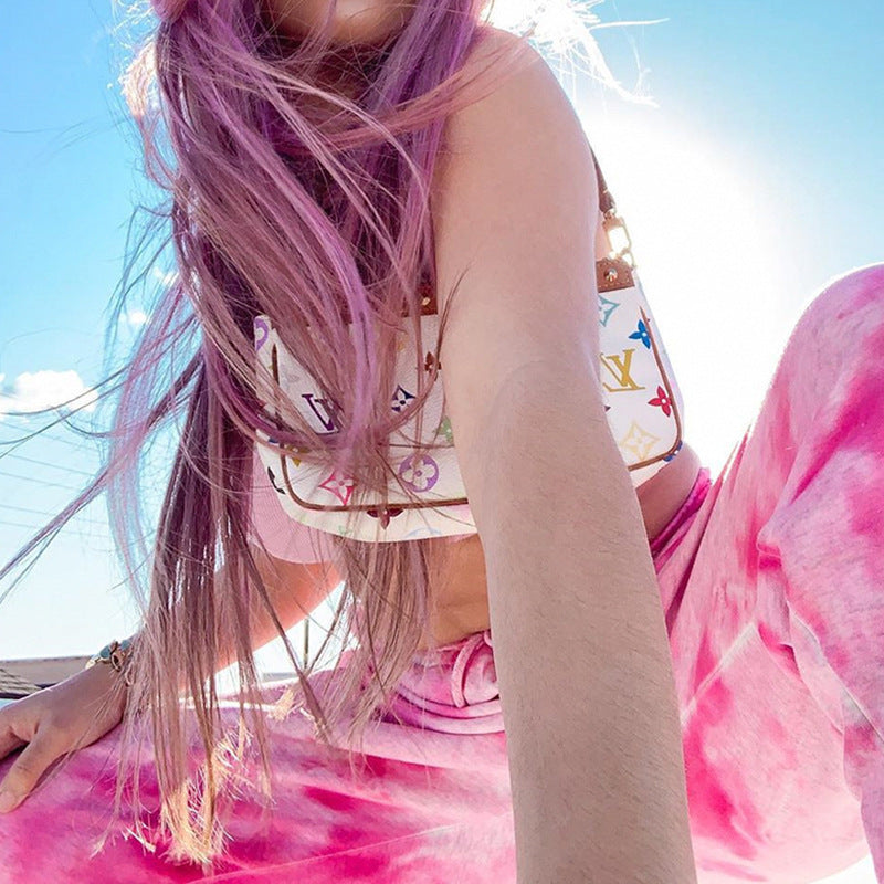 Women's Sporty Leisure Set with Fashionable Tie-Dye Design and Loose Fit Ivyshape