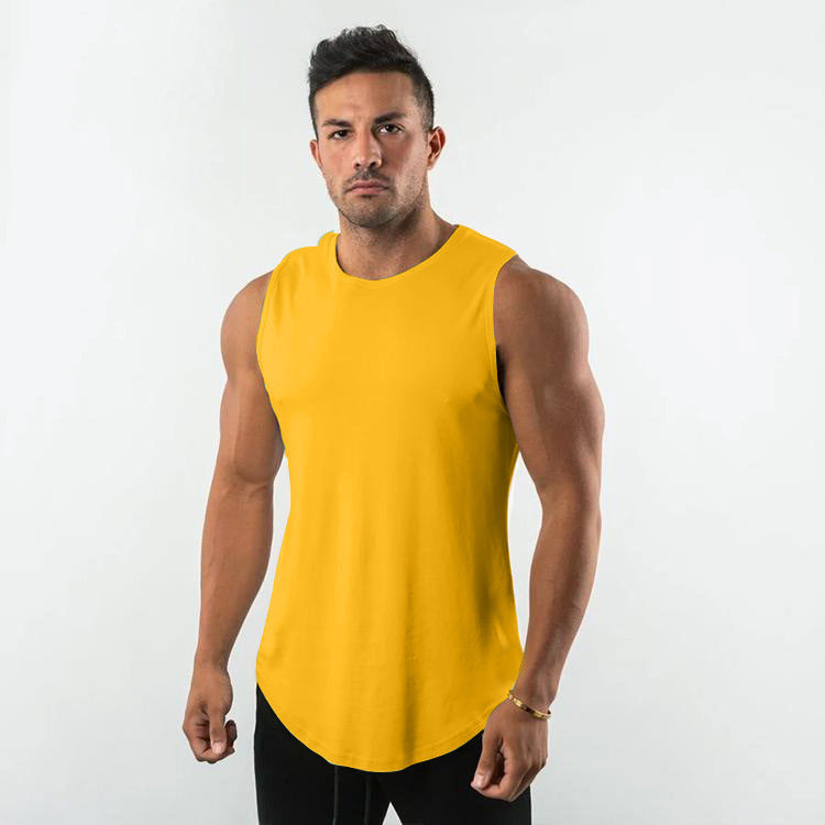 Men's Breathable Muscle Shirt with Round Neck and Ergonomic Cut Ivyshape