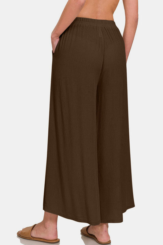 Ivyshape | Zenana Woven Wide Leg Pants with Pockets