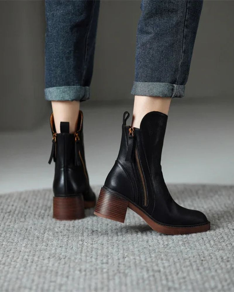 Ivyshape | Leather Ankle Boots