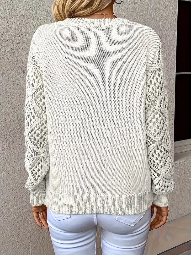 Ivyshape | Stylish V-Neck Pullover Sweater